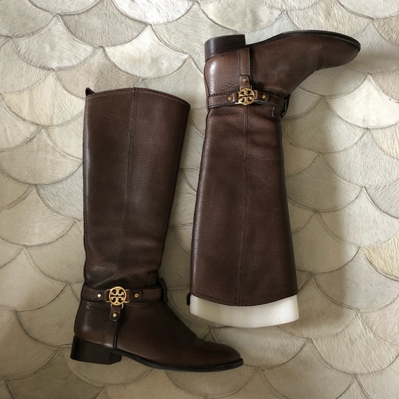 Chocolate Brown Tory Burch Riding Boots - Picture 2 of 7